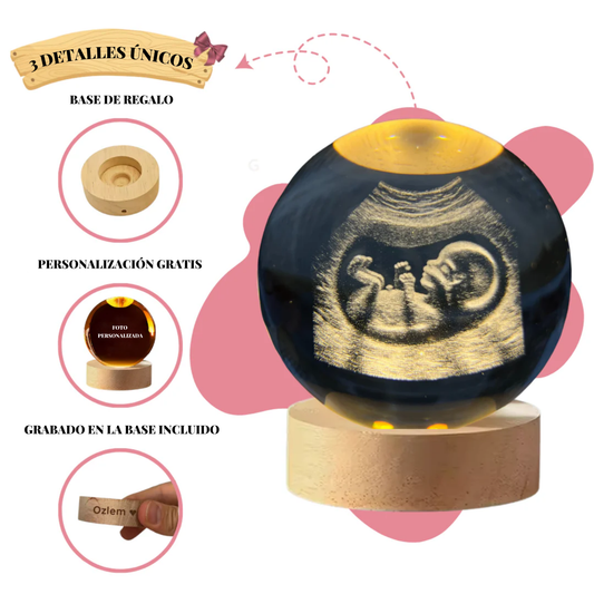 Esfera de Cristal con Grabado Personalizado