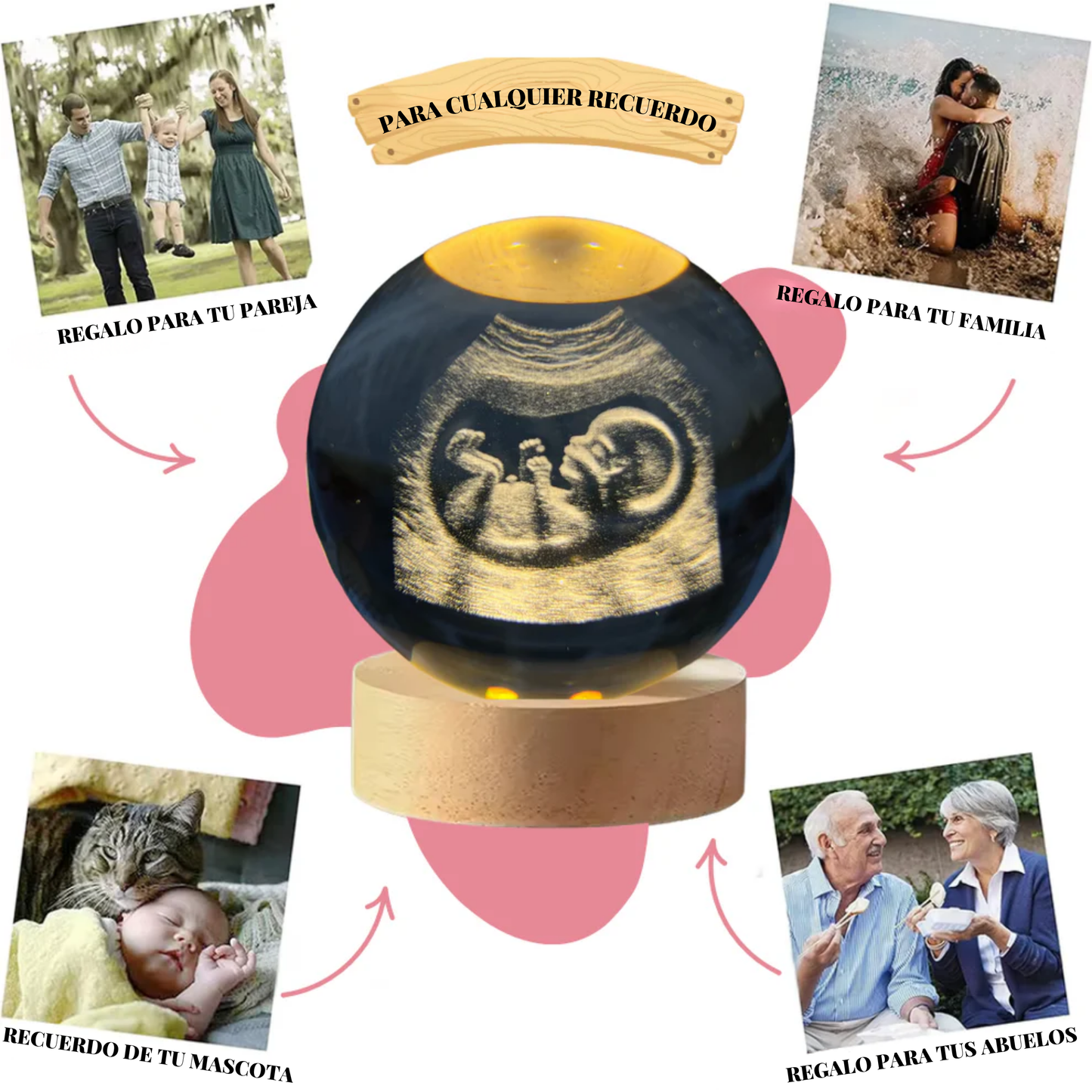 Esfera de Cristal con Grabado Personalizado