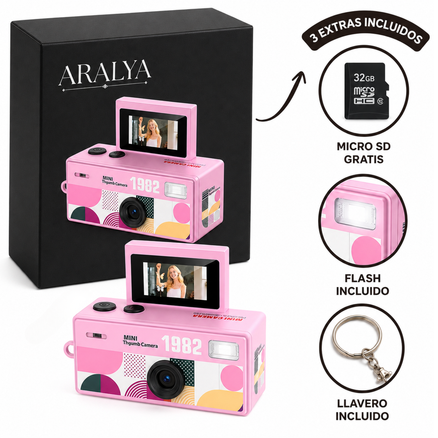 Mini Cámara Vintage para Besties